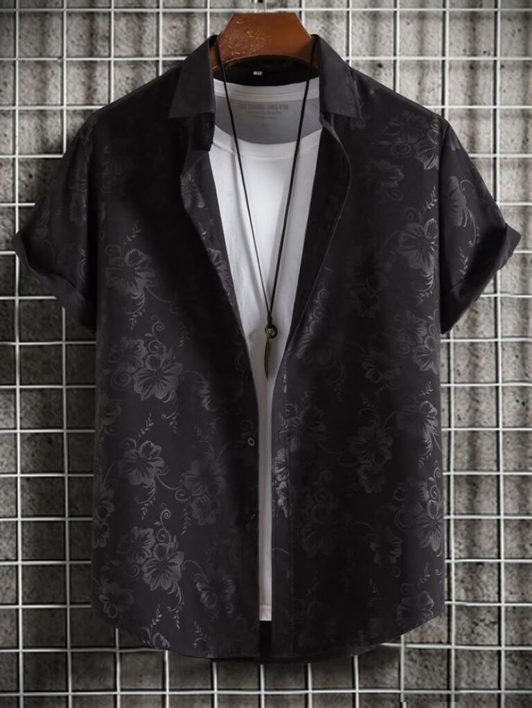 Men Floral Print Shirt Without Tee